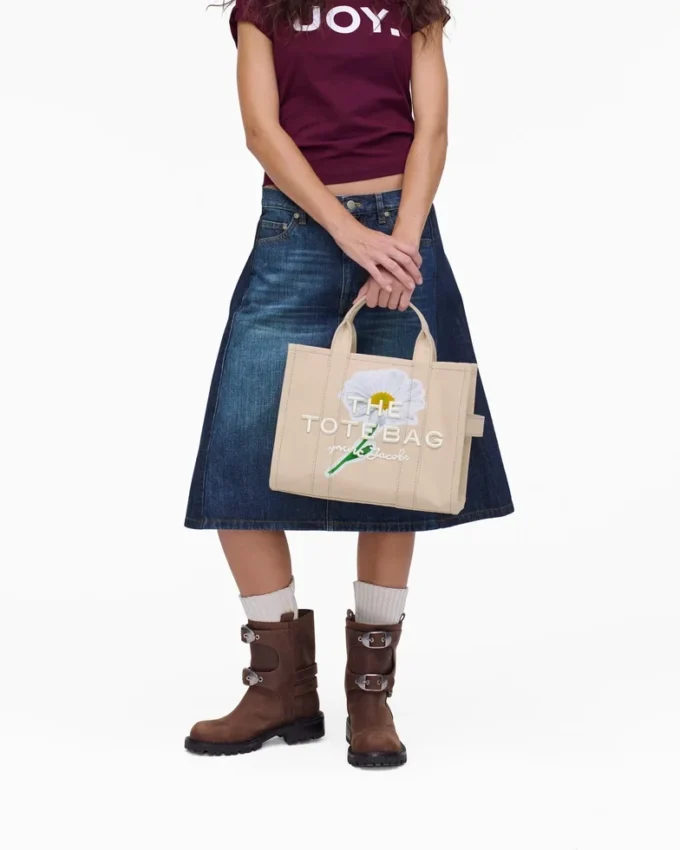 The Daisy Script Canvas Medium Tote Bag