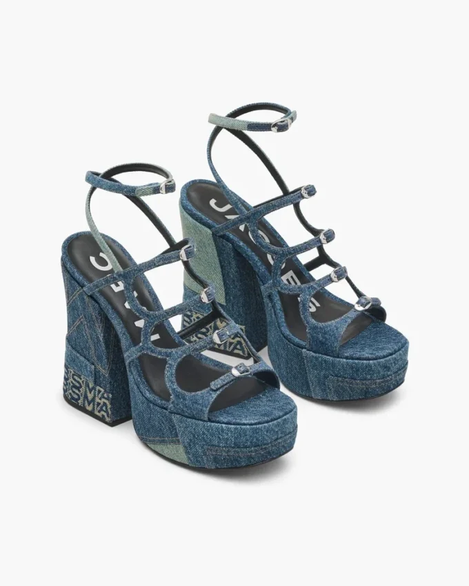 The Deconstructed Denim Kiki Platform Sandal