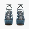 The Deconstructed Denim Kiki Platform Sandal