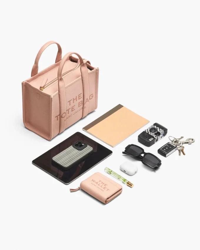 The Metallic Leather Small Tote Bag The Metallic Leather Small Tote Bag