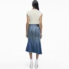 The Wave Denim Skirt