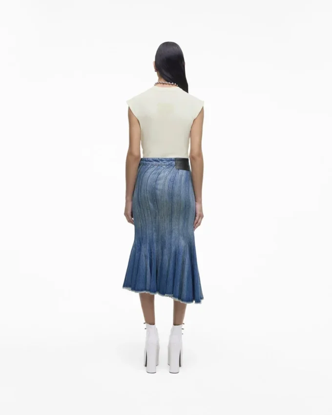 The Wave Denim Skirt
